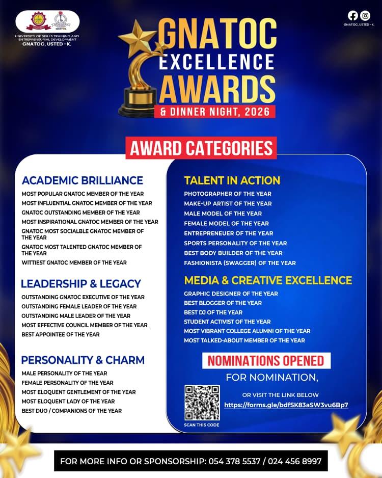 Results for GNATOC EXCELLENCE AWARDS '26 award ceremony