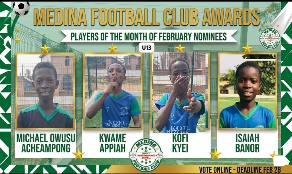 Results for MEDINA FOOTBALL CLUB AWARDS award ceremony